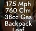 175 Mph 760 Cfm 38cc Gas Backpack Leaf Blower