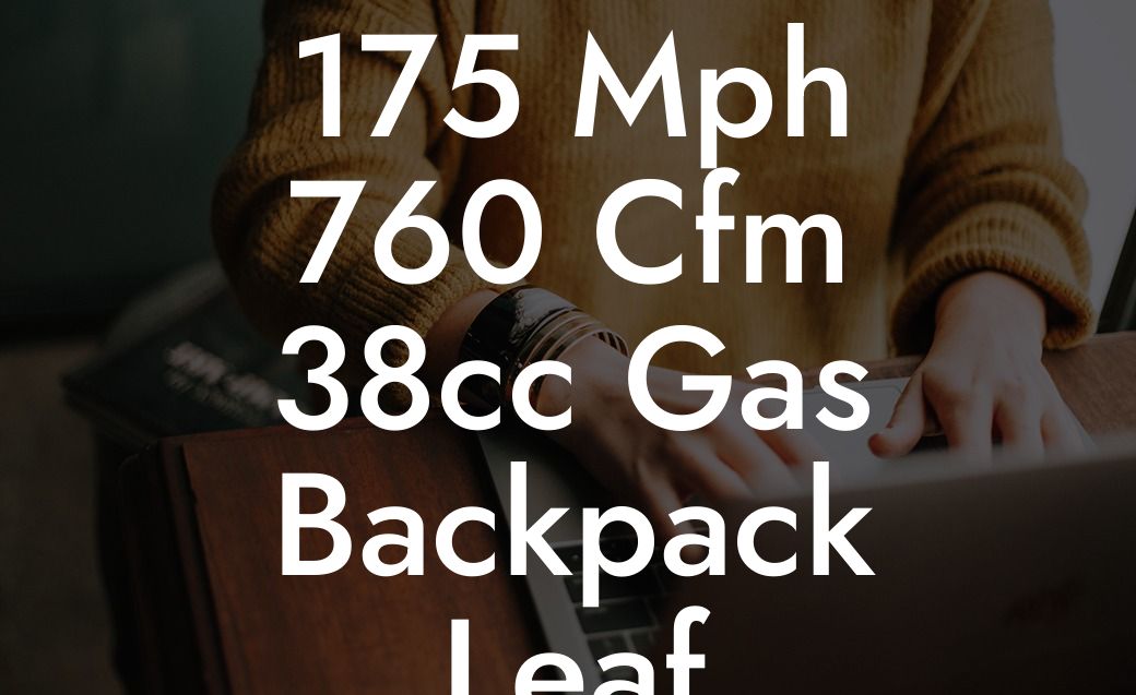 175 Mph 760 Cfm 38cc Gas Backpack Leaf Blower