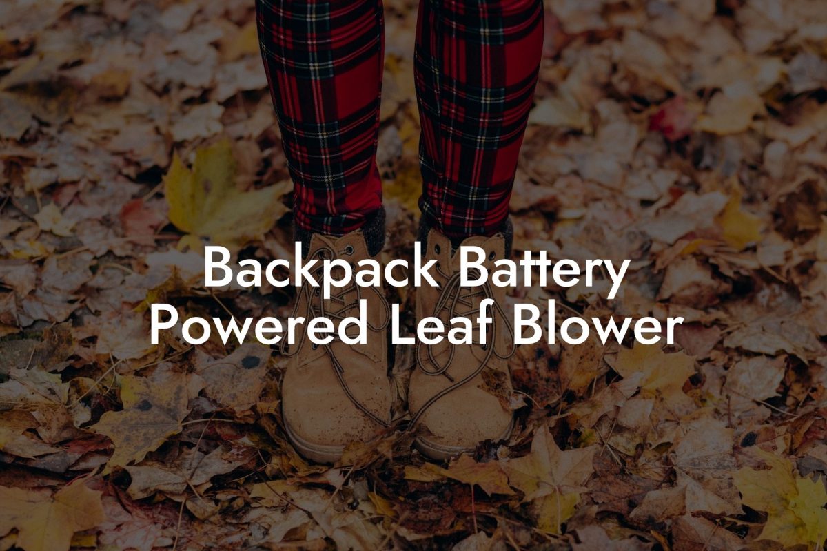 Backpack Battery Powered Leaf Blower