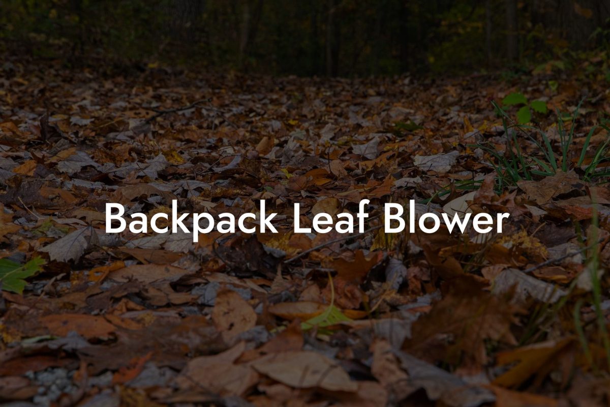 Backpack Leaf Blower