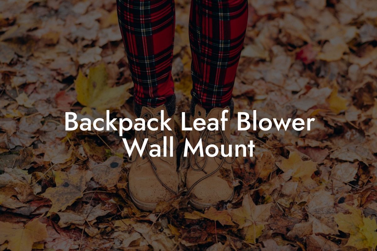 Backpack Leaf Blower Wall Mount