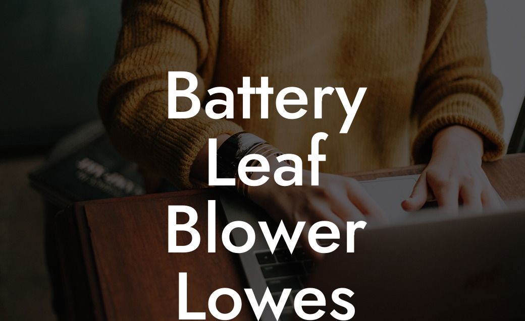 Battery Leaf Blower Lowes