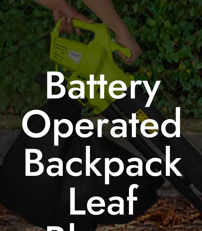 Battery Operated Backpack Leaf Blower