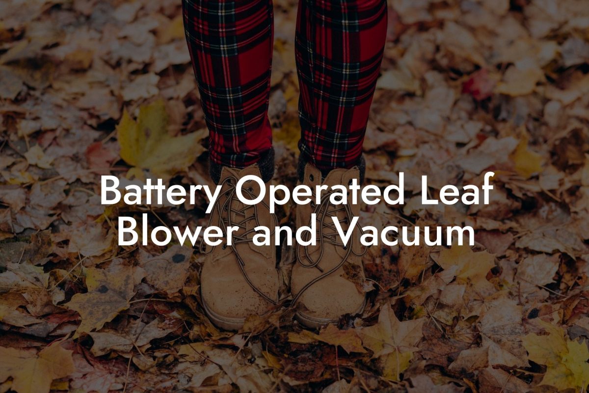 Battery Operated Leaf Blower and Vacuum