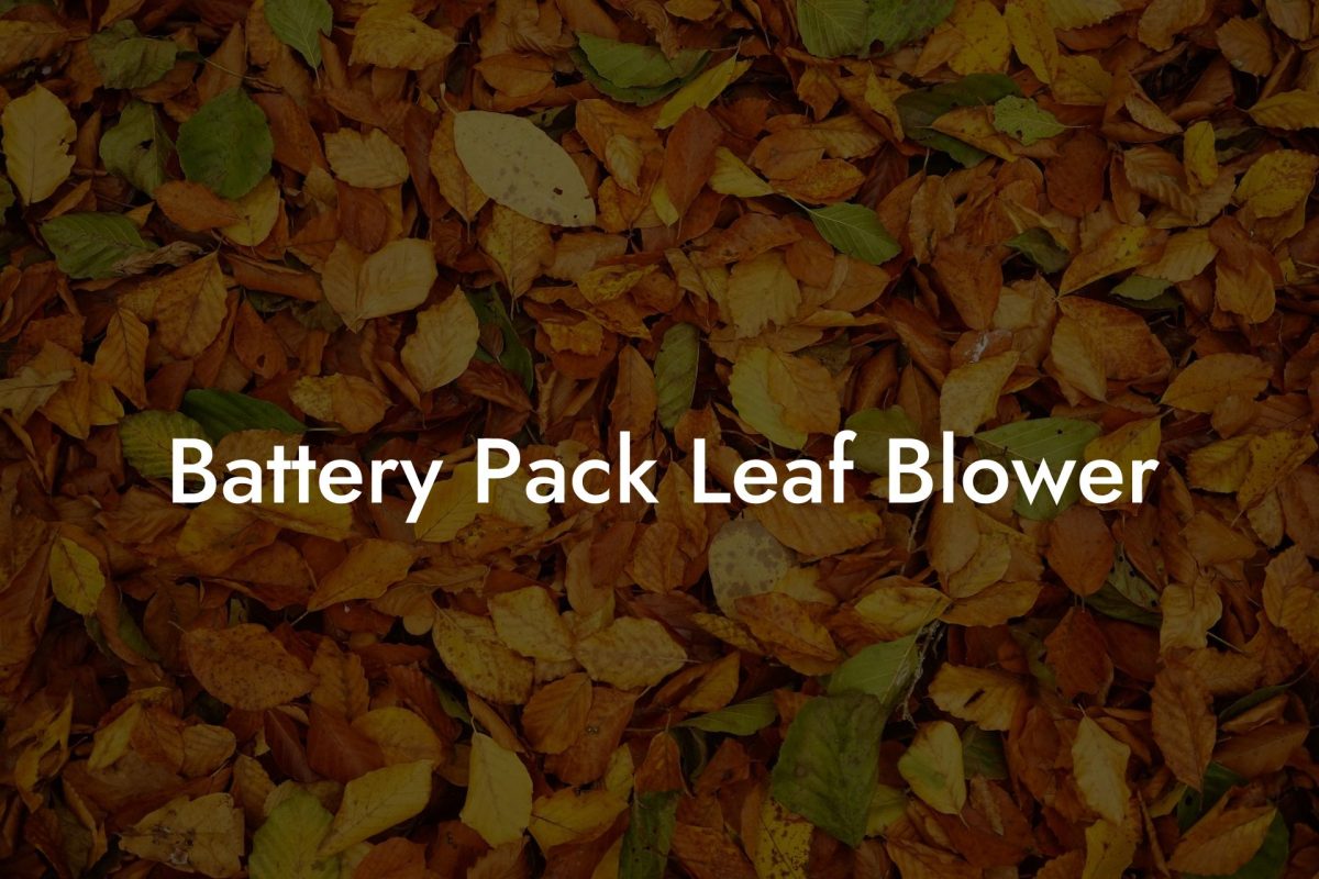 Battery Pack Leaf Blower