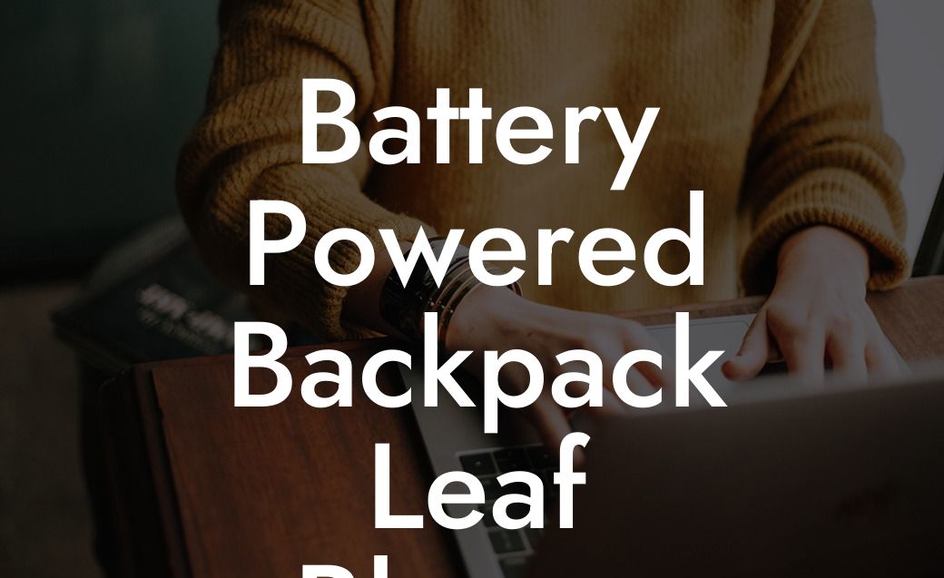 Battery Powered Backpack Leaf Blower