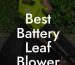 Best Battery Leaf Blower