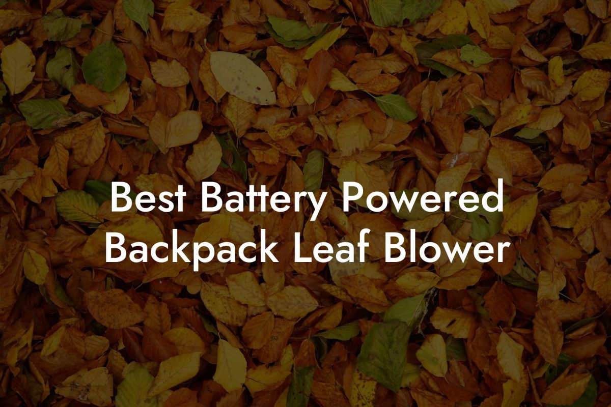 Best Battery Powered Backpack Leaf Blower