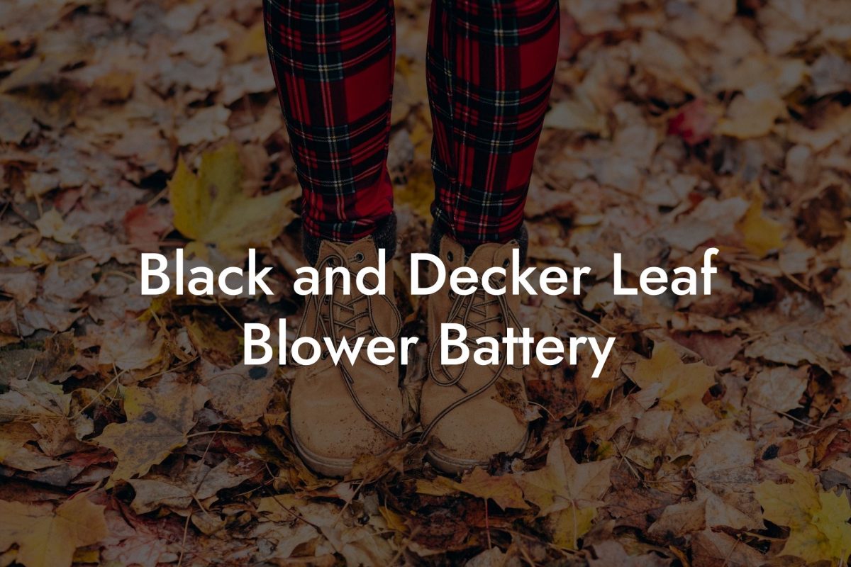 Black and Decker Leaf Blower Battery