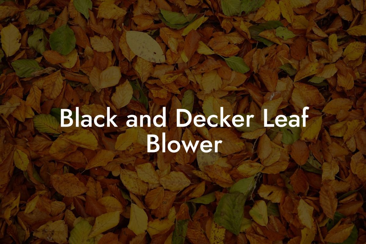 Black and Decker Leaf Blower