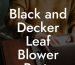 Black and Decker Leaf Blower Parts