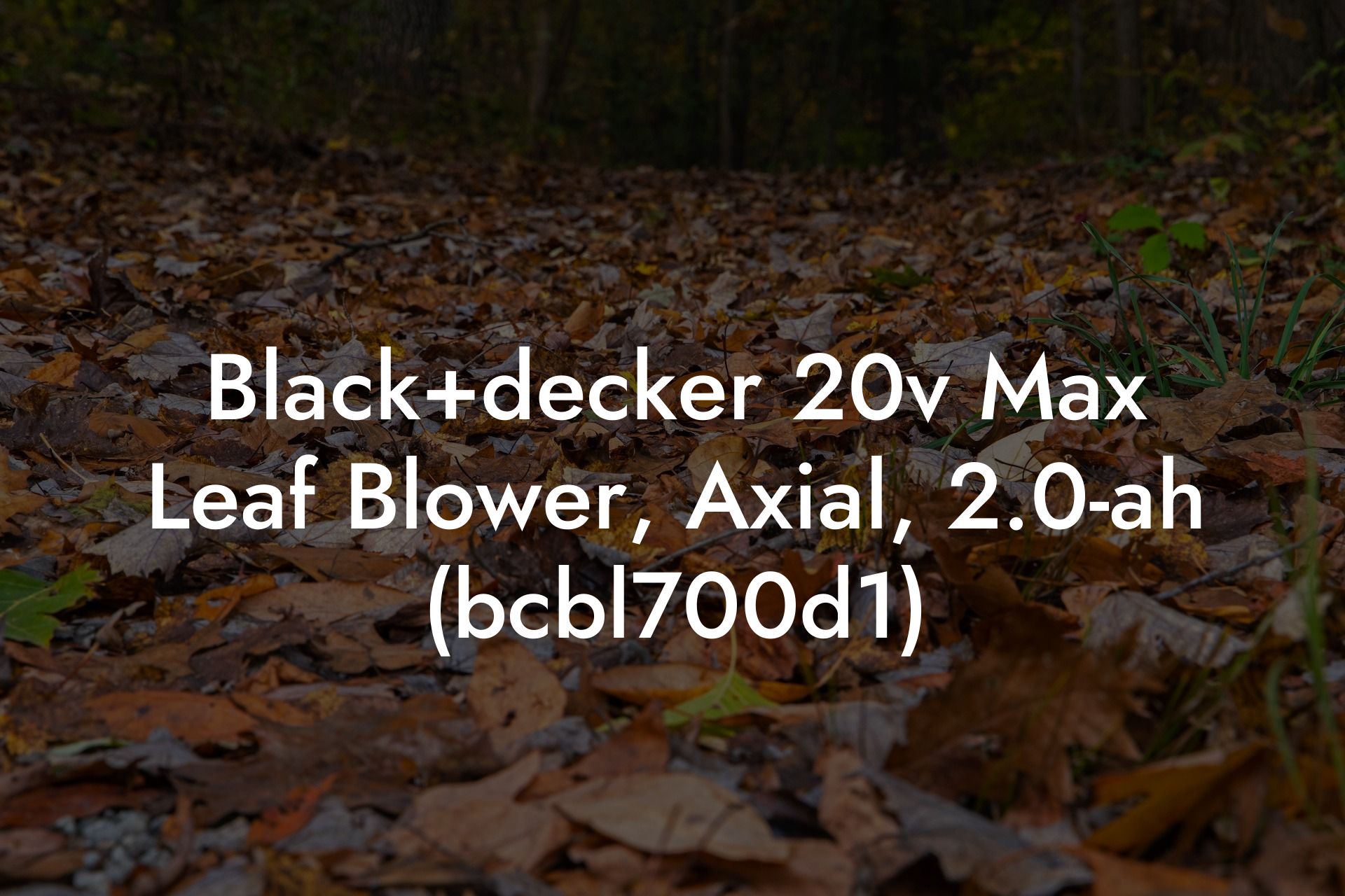 Black+decker 20v Max Leaf Blower, Axial, 2.0-ah (bcbl700d1)