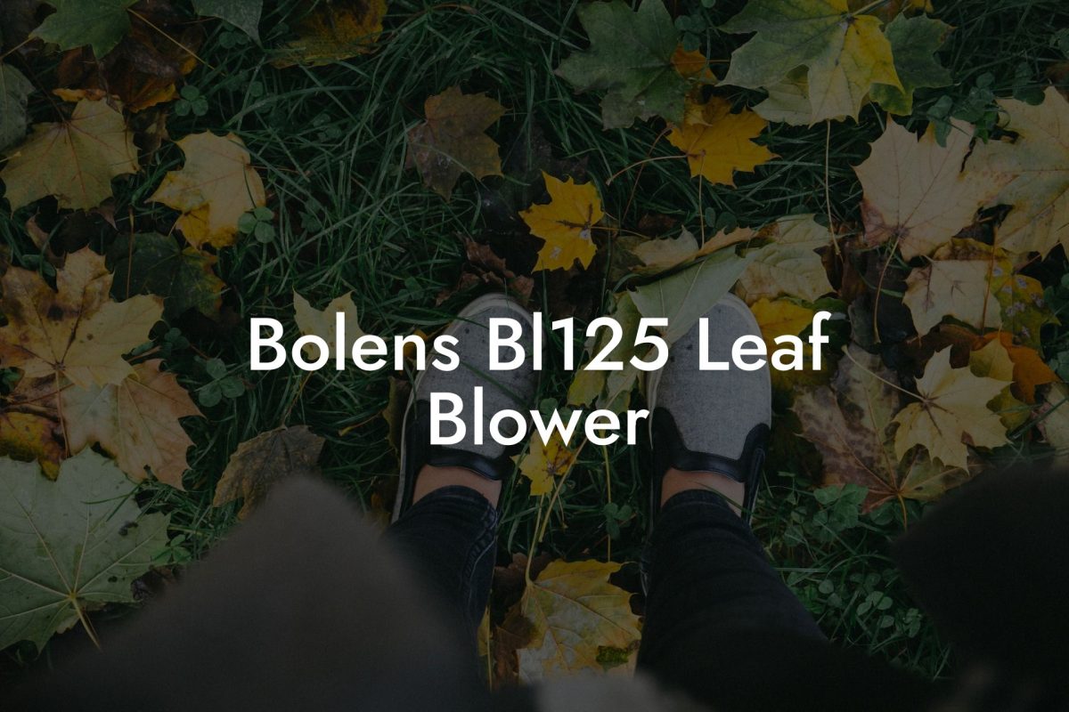 Bolens Bl125 Leaf Blower