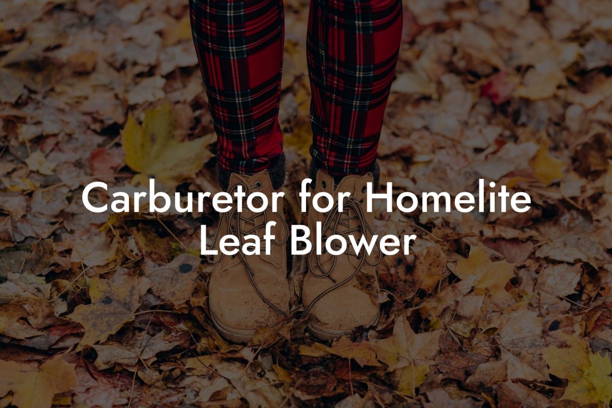 Carburetor for Homelite Leaf Blower