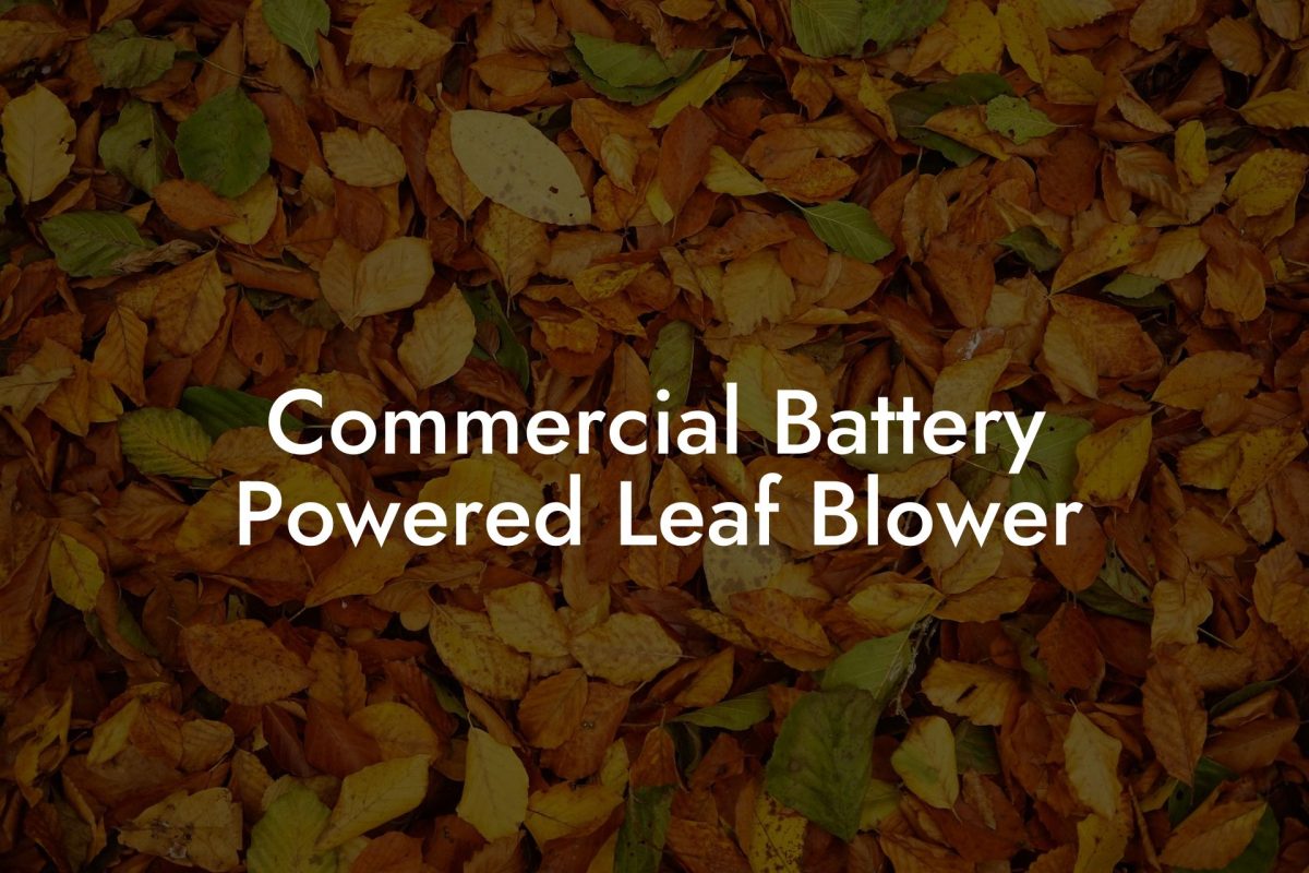 Commercial Battery Powered Leaf Blower