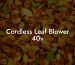 Cordless Leaf Blower 40v