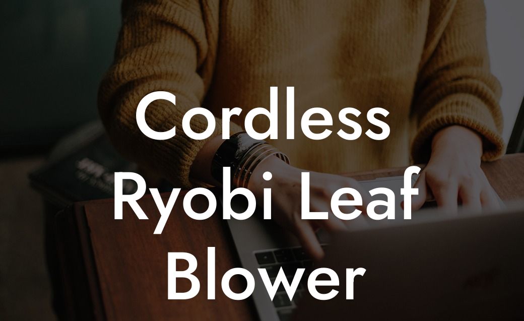 Cordless Ryobi Leaf Blower