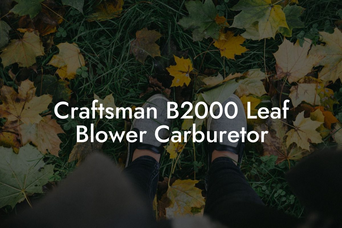 Craftsman B2000 Leaf Blower Carburetor