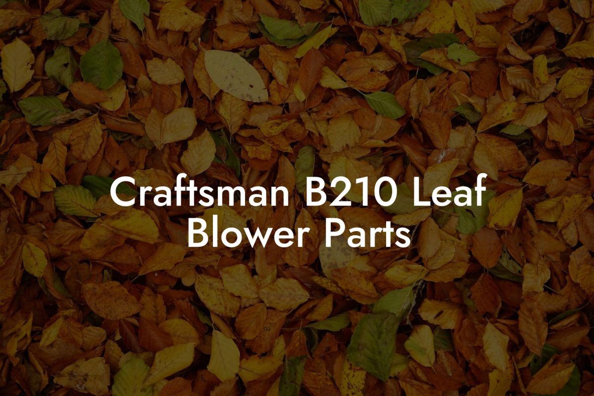 Craftsman B210 Leaf Blower Parts