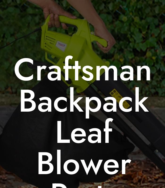 Craftsman Backpack Leaf Blower Parts