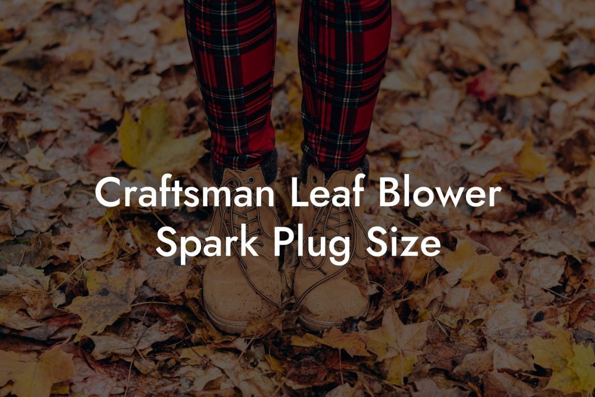 Craftsman Leaf Blower Spark Plug Size