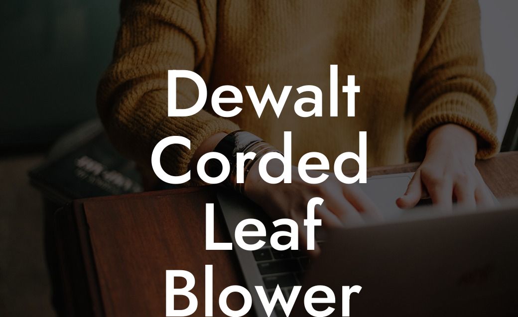 Dewalt Corded Leaf Blower