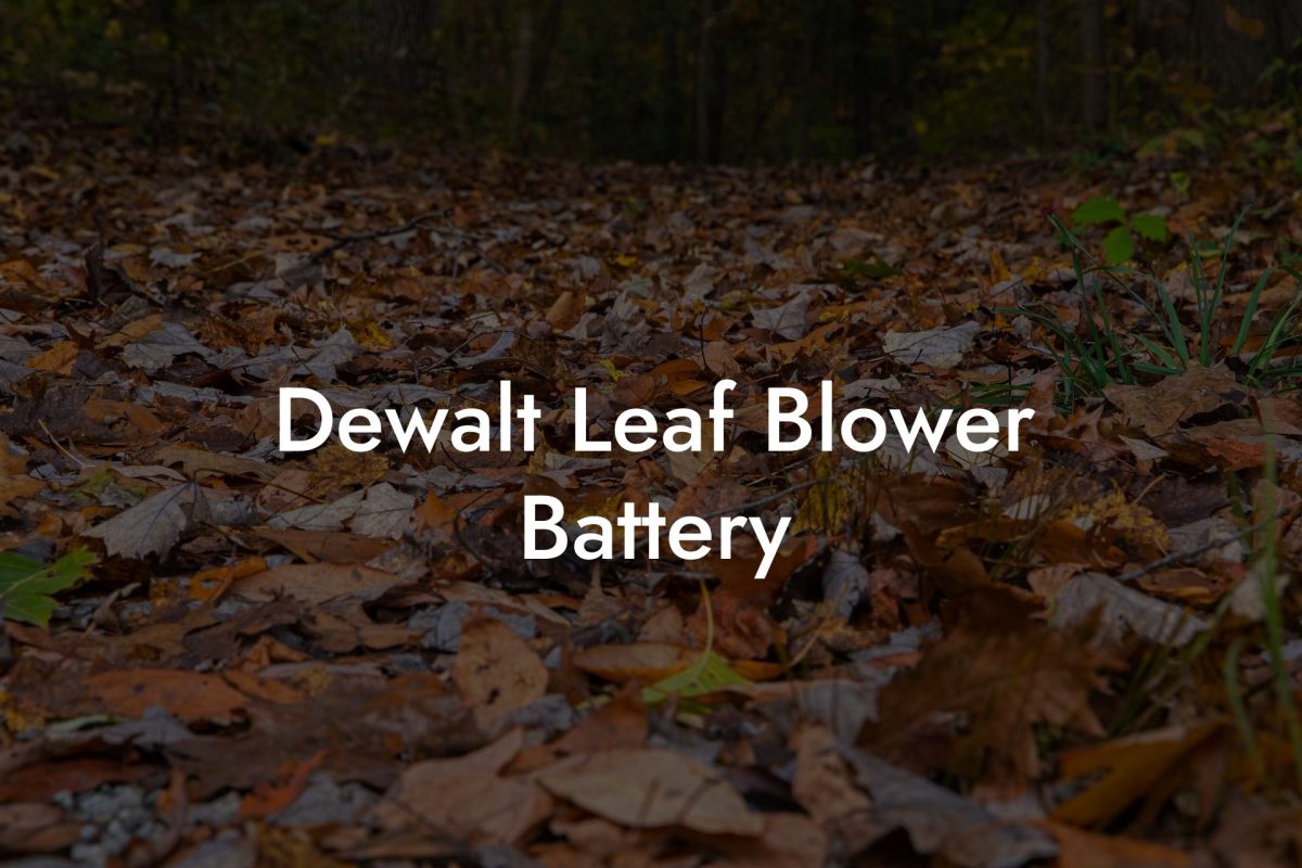 Dewalt Leaf Blower Battery