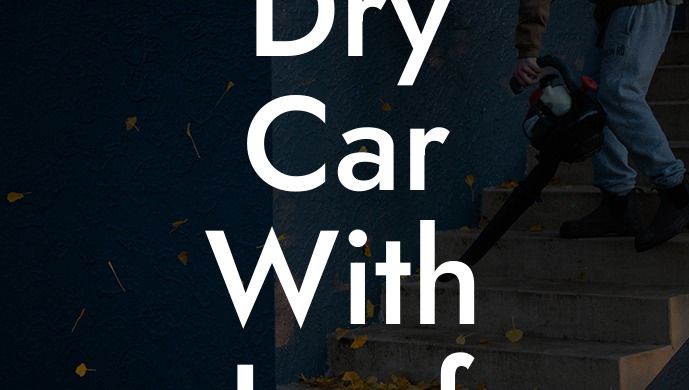 Dry Car With Leaf Blower