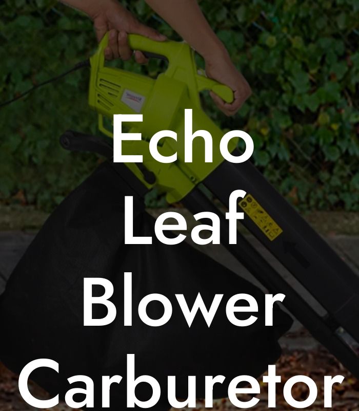 Echo Leaf Blower Carburetor Adjustment