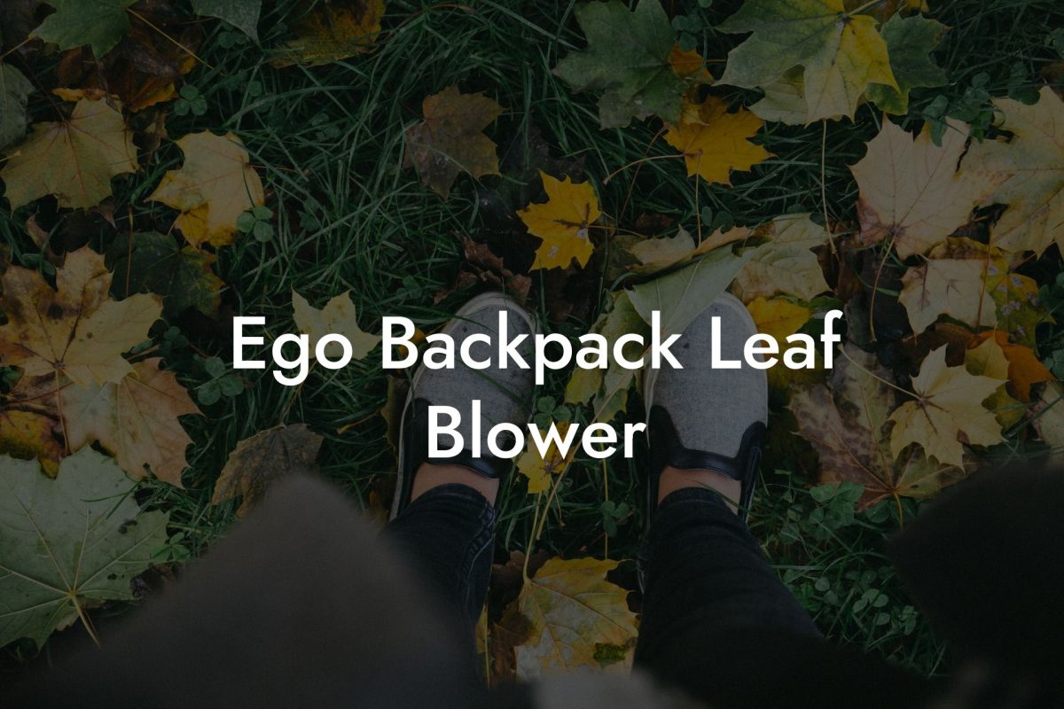 Ego Backpack Leaf Blower