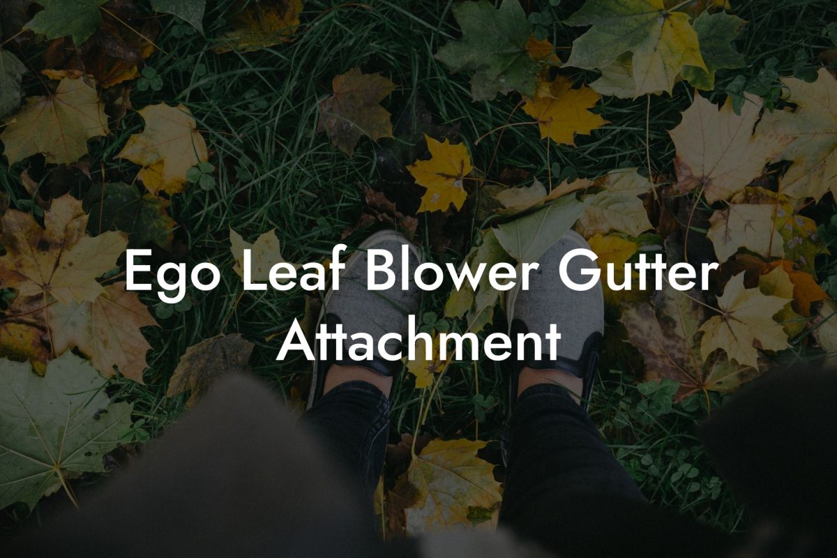 Ego Leaf Blower Gutter Attachment