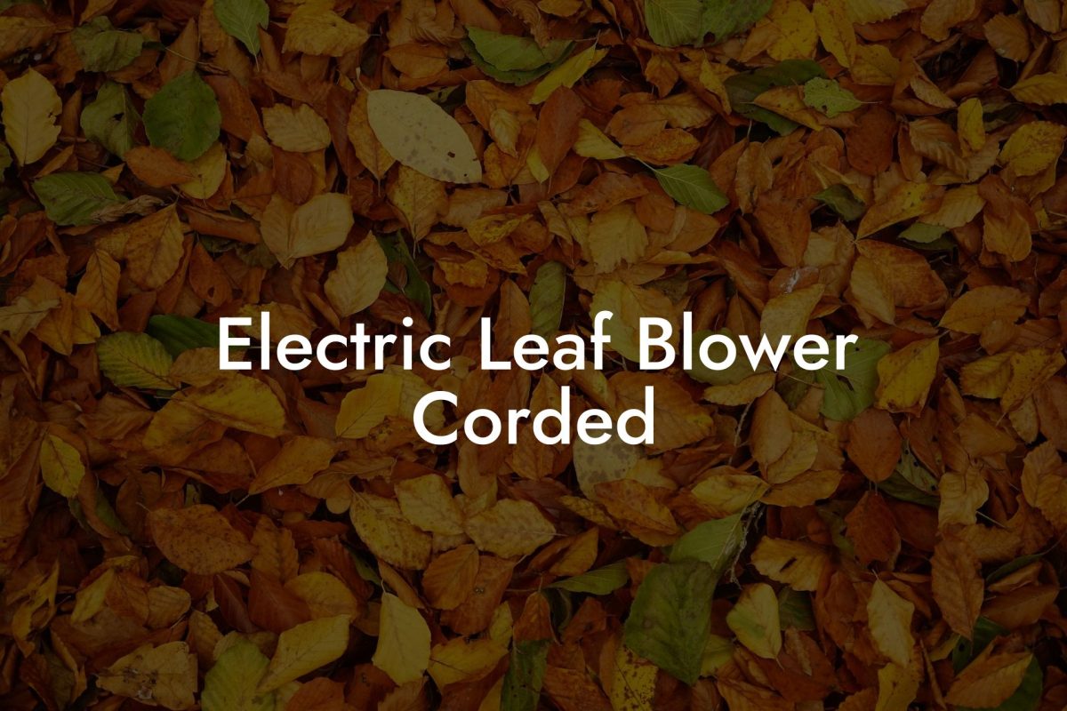 Electric Leaf Blower Corded