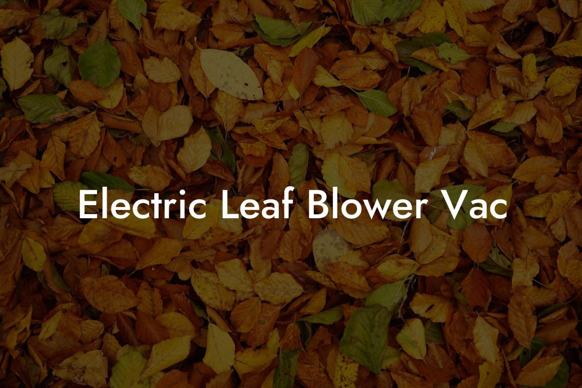 Electric Leaf Blower Vac