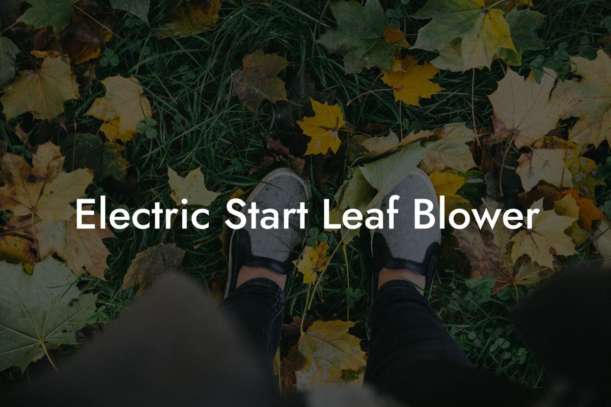 Electric Start Leaf Blower