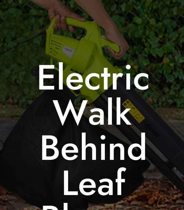 Electric Walk Behind Leaf Blower