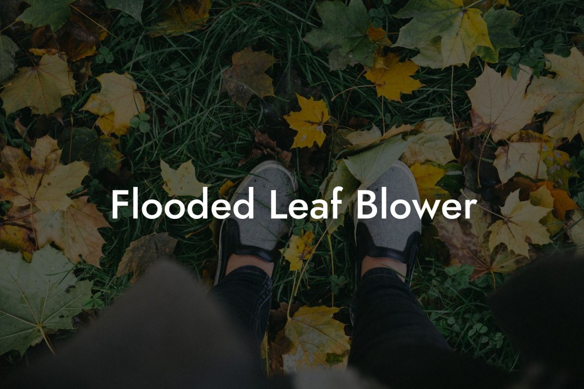 Flooded Leaf Blower