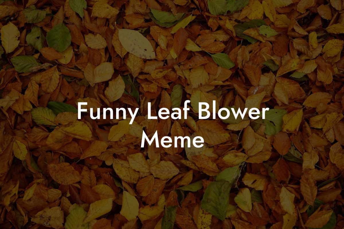 Funny Leaf Blower Meme