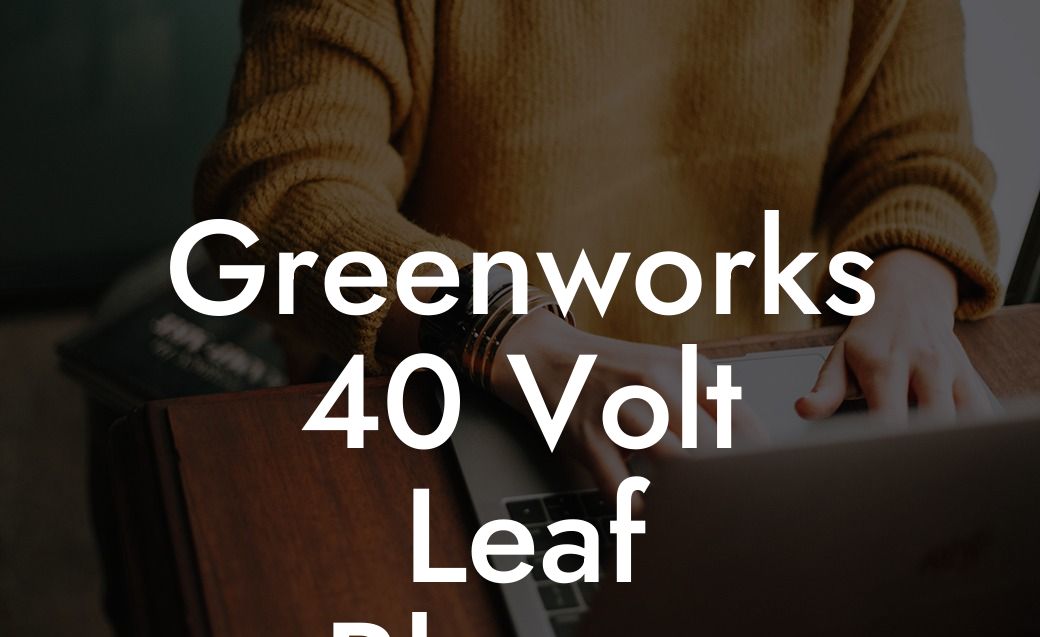 Greenworks 40 Volt Leaf Blower