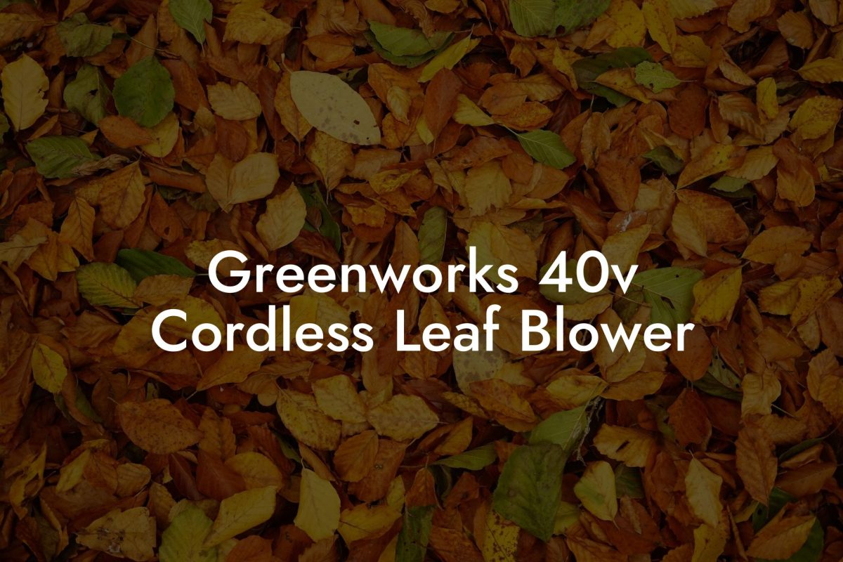 Greenworks 40v Cordless Leaf Blower