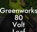 Greenworks 80 Volt Leaf Blower