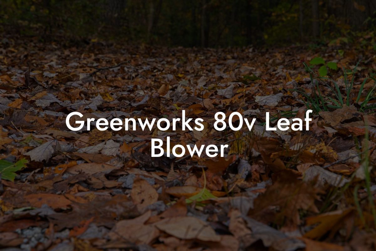 Greenworks 80v Leaf Blower