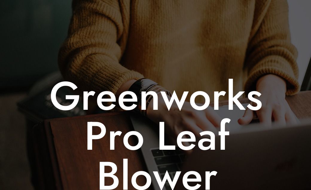 Greenworks Pro Leaf Blower