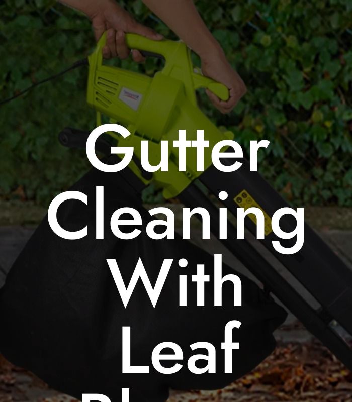 Gutter Cleaning With Leaf Blower