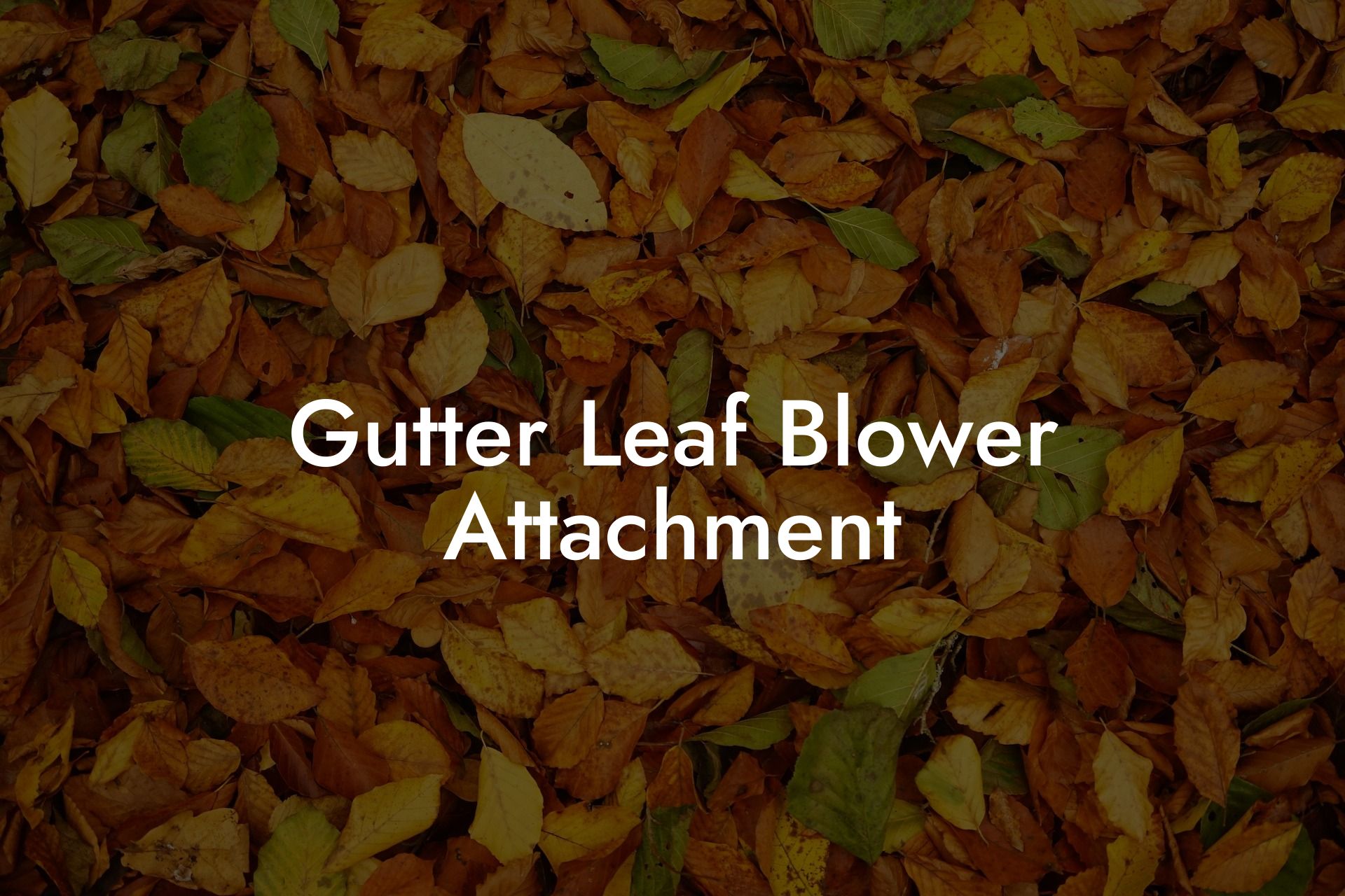 Gutter Leaf Blower Attachment