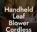 Handheld Leaf Blower Cordless