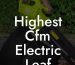 Highest Cfm Electric Leaf Blower