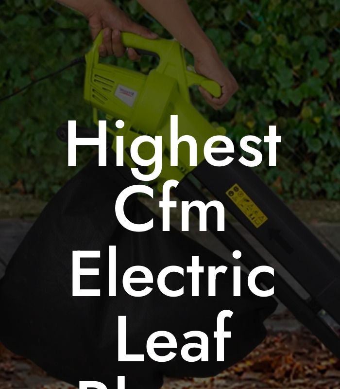 Highest Cfm Electric Leaf Blower