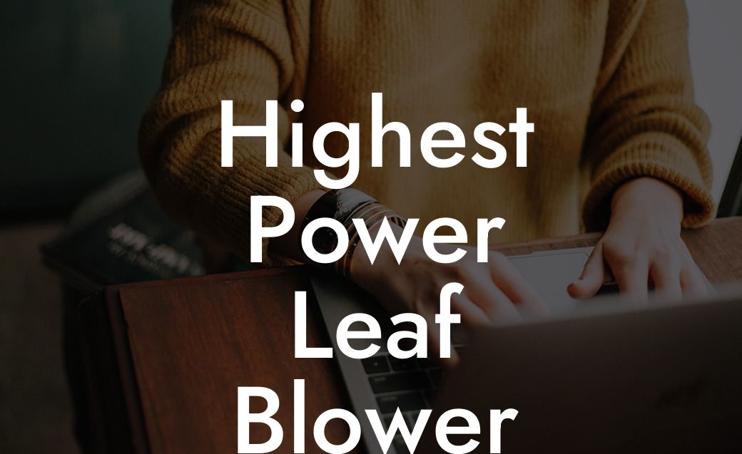 Highest Power Leaf Blower