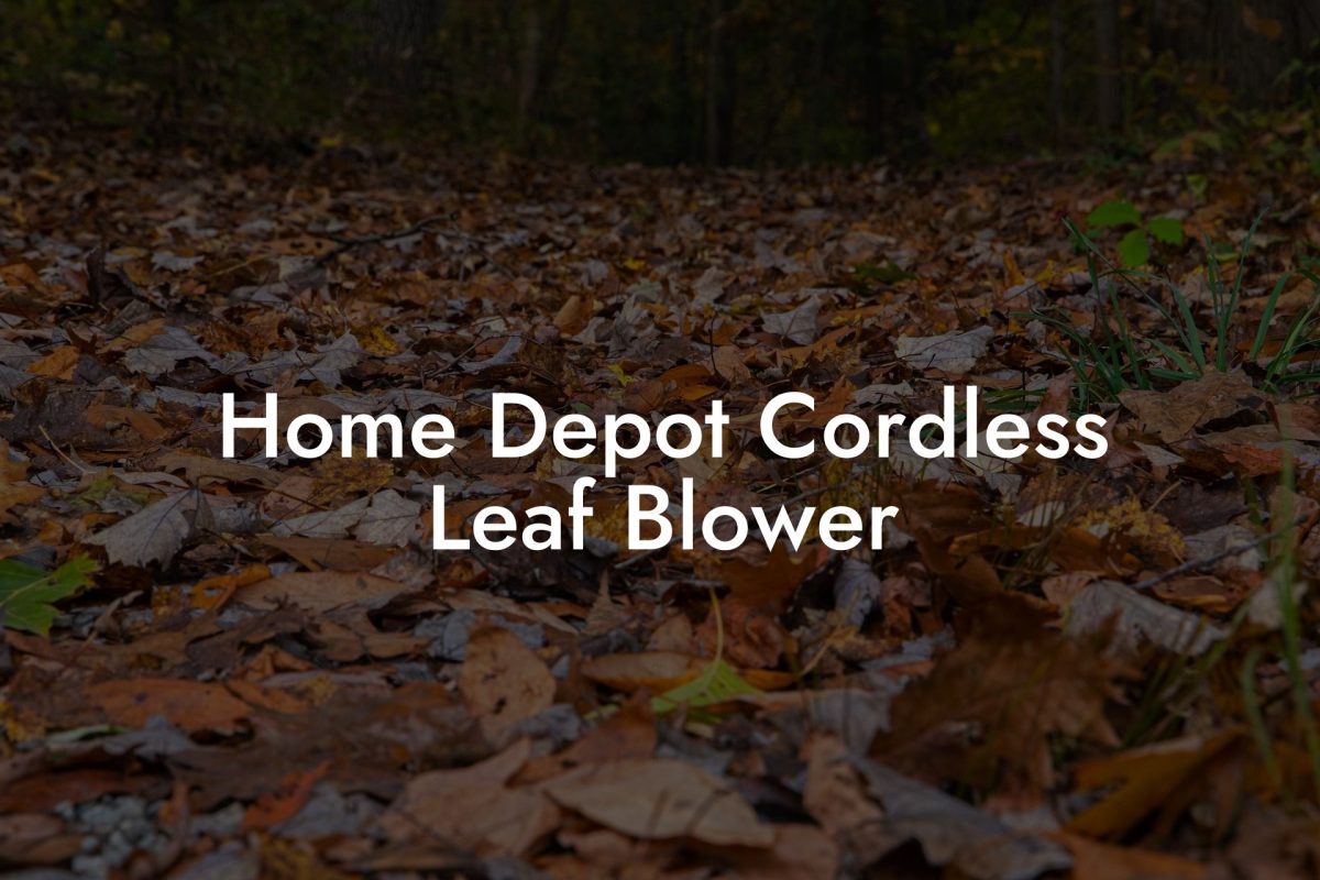 Home Depot Cordless Leaf Blower