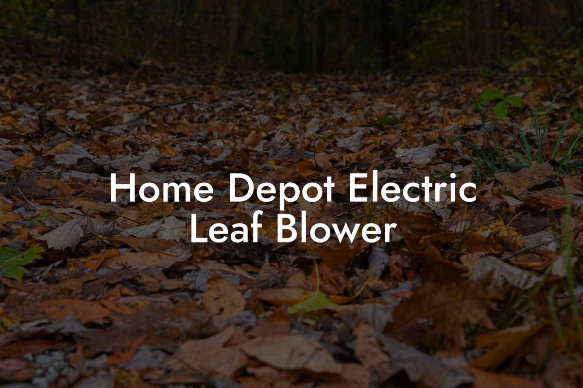 Home Depot Electric Leaf Blower